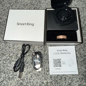 Halo Smart Ring Rose Gold and Black